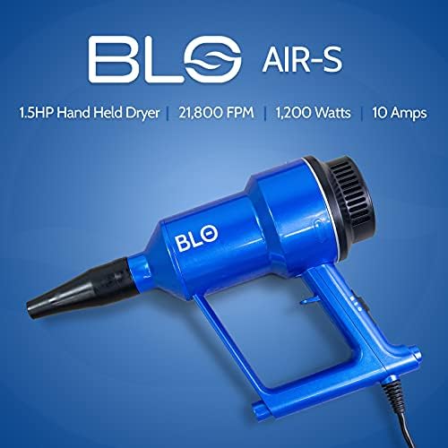 BLO Car Dryer AIR S blue handheld blower detailing side mirrors