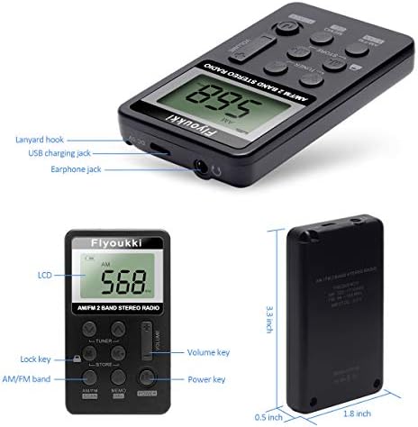 Side profile of flyoukki transistor radio with control buttons