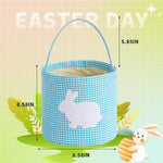 Close up of the durable cotton handle on the Embrunioice blue festive tote