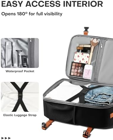 HOTOR large personal item bag built in luggage strap functionality