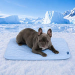 Self cooling dog mat surface close up detailing the Frostcore fabric texture