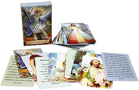 Pack of 54 Assorted Holy Cards with Catholic Saints and Prayers - Image 3