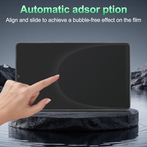 Included cleaning kit and tools for tablet screen protector installation