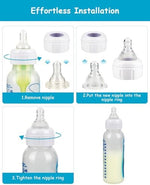Side profile of premium clear silicone anti-colic bottle nipple replacement.