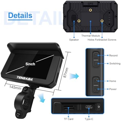 Tenbaba IP65 waterproof motorcycle touch screen resisting heavy water splashes during outdoor ride.