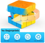 Side profile of Nabreeli speed cube rotating smoothly