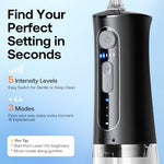 Bitvae electric flosser being charged via USB cable.