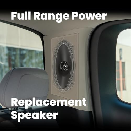 Rear view of Boss Audio Systems BRS410 speaker magnet and terminals