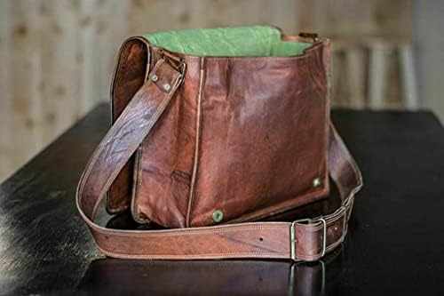 Cuero 10.5 inch iPad Pro leather messenger bag worn crossbody