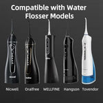 Funsee 4 pack water flosser replacement heads packaging