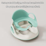 5 STAR SUPER DEALS Blue Potty Trainer close up of the detachable soft padded cushion and integrated splash guard