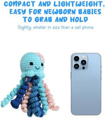 Handcrafted amigurumi octopus plush comfort toy for neonatal care separation