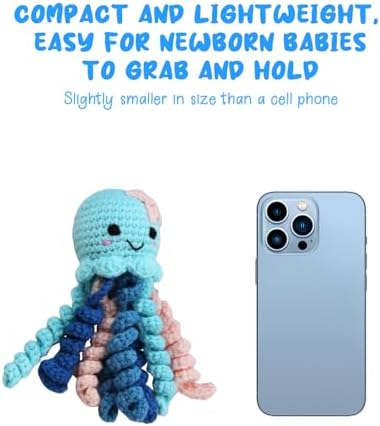 Handcrafted amigurumi octopus plush comfort toy for neonatal care separation