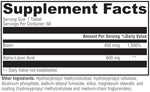 Xymogen Alamax CR supplement facts label showing ingredients