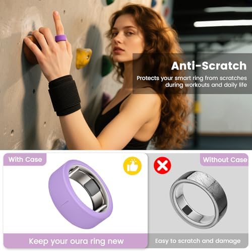 Smart ring with silicone protector sleeve placed on a charging dock