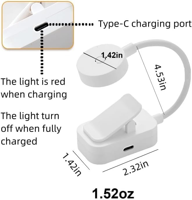 USB charging port feature of Taltaw book light.