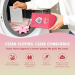 Eco friendly plant based fabric softener sheets back label