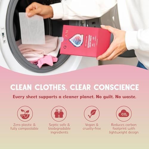 Eco friendly plant based fabric softener sheets back label