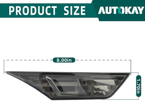 AUTOKAY direct replacement plug and play bumper reflector side view