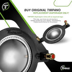 Timpano TPT-RPDH2000 diaphragm showing authentic engraved logo