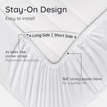 Close up fabric texture of Bambaw bamboo fitted sheet