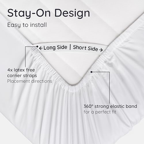 Close up fabric texture of Bambaw bamboo fitted sheet