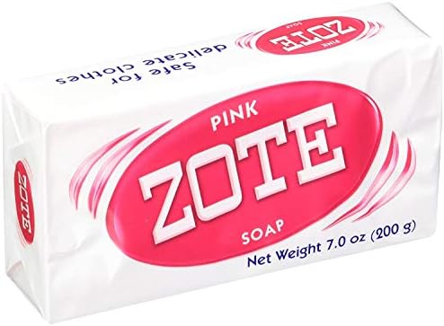 Four pack of Zote laundry soap bars imported for sensitive skin care.