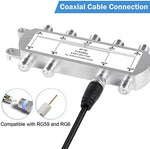 NEWCARE authentic imported home theater accessory side view showing threaded F type connections