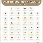 Side angle of the compact forty four page freestanding maternal countdown calendar.