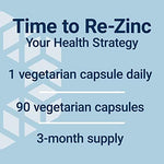 Life Extension gluten free zinc capsules for cellular health close up view