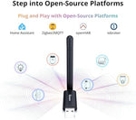 SONOFF USB stick coordinator connected to the included interference protection extension cable