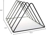 Authentic imported Record-Happy vinyl record rack showing upright album management layout.