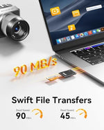 KOOTION memory card bundle with SD adapter showcasing the side write protection lock switch