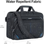 Water repellent canvas material test on KROSER premium laptop bag with water droplets