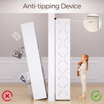 Angled perspective of the clean minimalist white book rack for study room organization