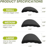 Black foam toe inserts for women's high heels and flats