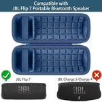 Open travel carrying pouch displaying soft grid air cushions and accessory pockets