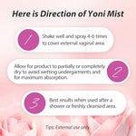 Compact 2 fluid ounce peach yoni mist for travel freshness.