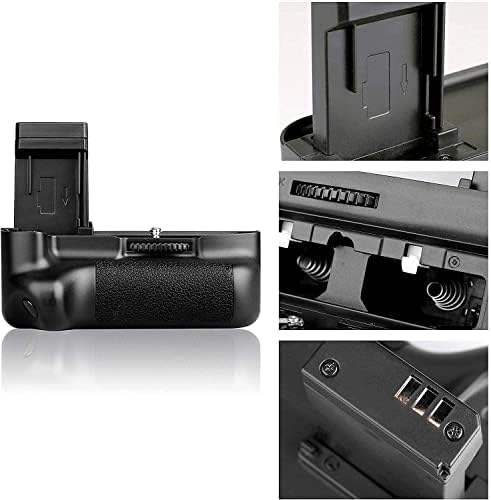 BM Premium DSLR battery pack replacement showing non-slip rubberized texture grip profile