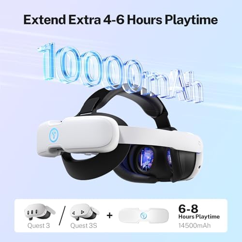 Yoges VR headset strap with detachable magnetic battery pack