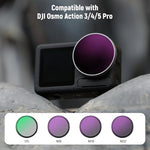 Neewer 4-pack ND8 ND16 ND32 and CPL filters for action camera