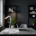 Labriciyon plug and play USB task light connected to a portable power bank during nighttime use