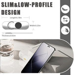 Two pack retail packaging of the black matte finish smartphone front camera cover shields.