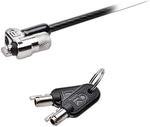 Kensington heavy duty cable lock with carbon steel wire attached to a laptop slot.