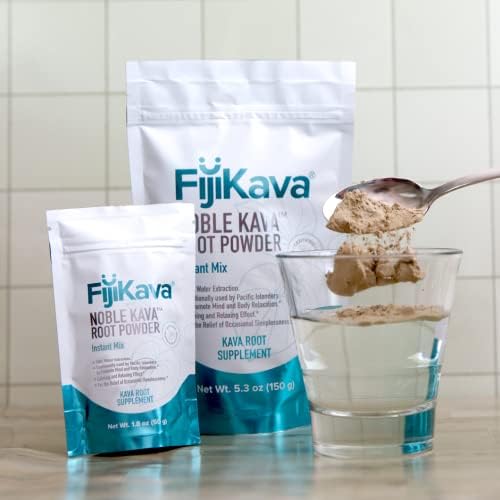 FijiKava instant relaxation supplement powder back panel instructions