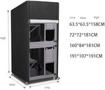Heavy duty catio protective shield with zippered roll up door open