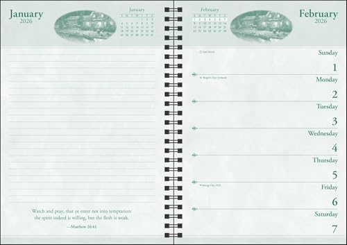 Thomas Kinkade Studios 2026 Monthly/Weekly Engagement Calendar with Scripture - Image 4