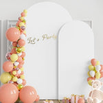 Wokceer double sided round top fabric arch covers in 7.2 feet and 6 feet sizes side by side