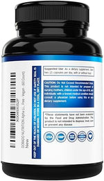 Supplement facts and ingredients label on the back of Dorado Nutrition Alpha Lipoic Acid