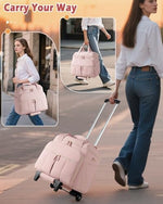Marscamd office briefcase trolley separation view showcasing the detachable 5-wheel dolly system.